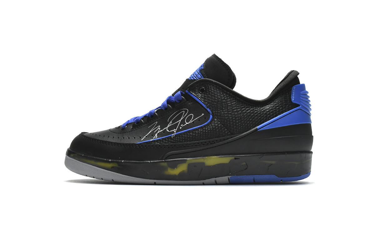 742718d22172ba81bcdb1fa2078dcd8c Jordan 2 Retro Low SP Off-White Black Blue DJ4375-004 - Image 1
