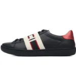 Gucci Ace Stripe Leather 'Black'