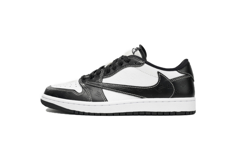 7908a01f2ac3c99d407bf5700ae872f4 Air Jordan 1 Low cut LV Black And White DL2211-001 - Image 1