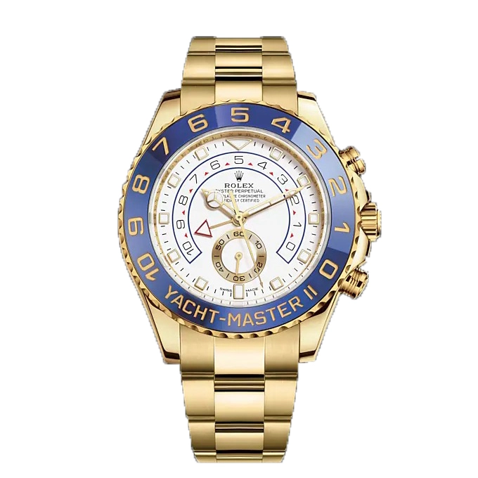 7eac0ad7f57be7baa281b67a188cb945 Rolex YACHT-MASTER II-(Gold Strap)m116688-0002 - Image 1