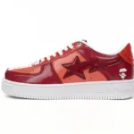 A Bathing Ape Bape Sta Low White Dark Red Mirror Surface 1H20 191 046