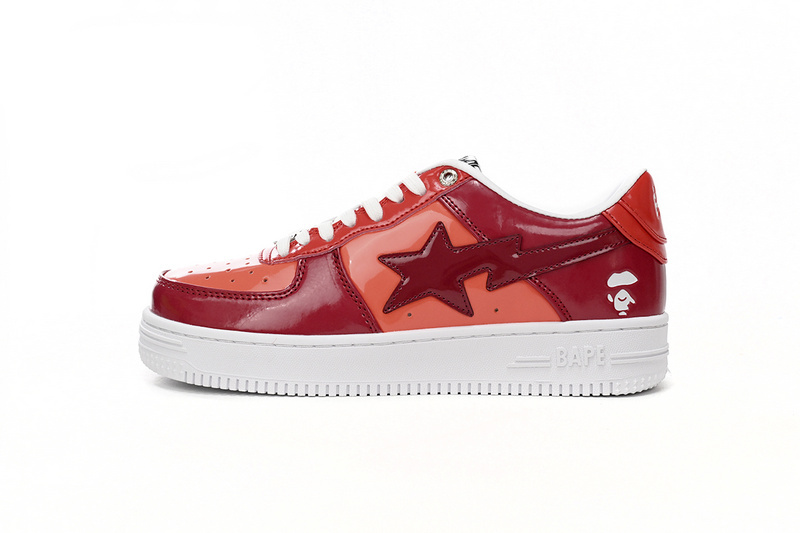 87806e43aec90cc544082f1c17d1a1d7 A Bathing Ape Bape Sta Low White Dark Red Mirror Surface 1H20 191 046 - Image 1