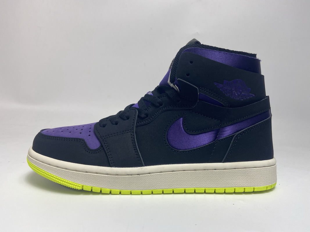 8beafc177e09fa9b364dd41e734b8f74 Air Jordan 1 High Zoom Air CMFT Black Court Purple Lemon Venom (W) CT0979-001 - Image 1