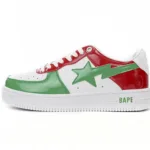 A Bathing Ape Bape Sta Low Red white and Green 1180-191-004