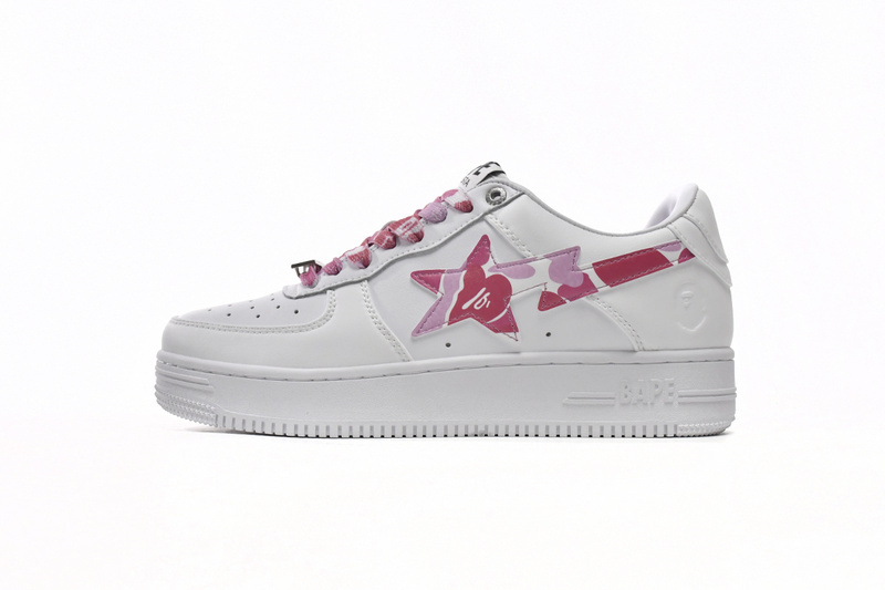 90cd0dbfe3f890231204c3a62a4fd985 A Bathing Ape Bape Sta Low White Red Camouflage 1H20-191-045 - Image 1