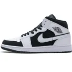 Air Jordan 1 Mid White Black 554724-113