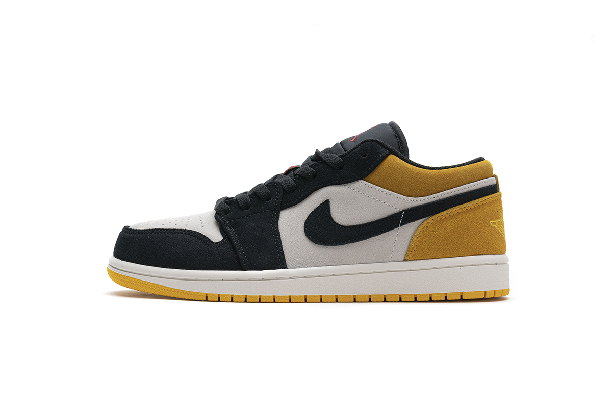 a38070fb013d70079037a782dc76280c Air Jordan 1 Low Sail University Gold Black 553558-127 - Image 1