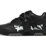 OFF-WHITE Out Of Office OOO "For Walking" Low Tops Black White