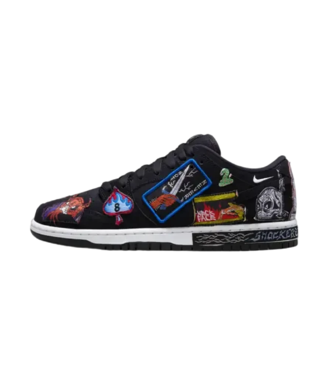 ac42d5191a5ea19dfde3d6fb41e633a5 Nike SB Dunk Low Pro QS Neckface DQ4488-001 - Image 1