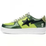 A Bathing Ape Bape Sta Low Black Green Mirror Surface 1H20 190 046
