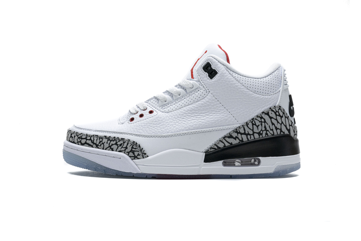 b1f3574d0a1332c563f01adb59e4a821 Air Jordan 3 Retro Free Throw Line White Cement 923096-101 - Image 1