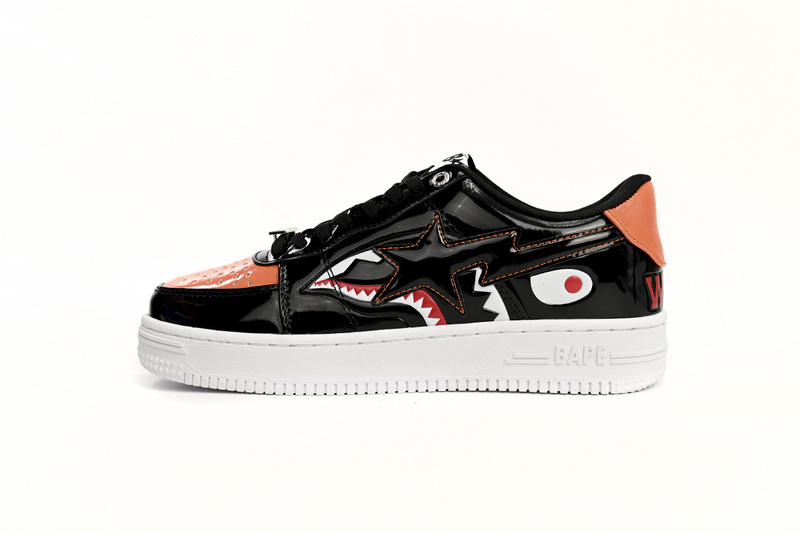 b4c544e8d6f6ce08099da6b780c492b3 A Bathing Ape Bape Sta Low Orange Shark 1H30-191-005 - Image 1