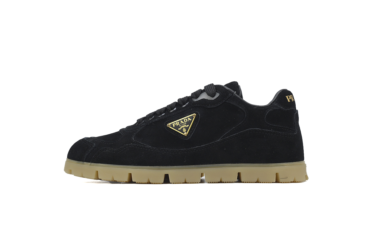 b94ecbdcabf353a7463e7b318b68b64c Prada Trail faded suede sneakers Black - Image 1