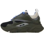 Dior Olive Green 'B22' Sneakers Cream