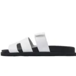 Hermes Flat Slippers White