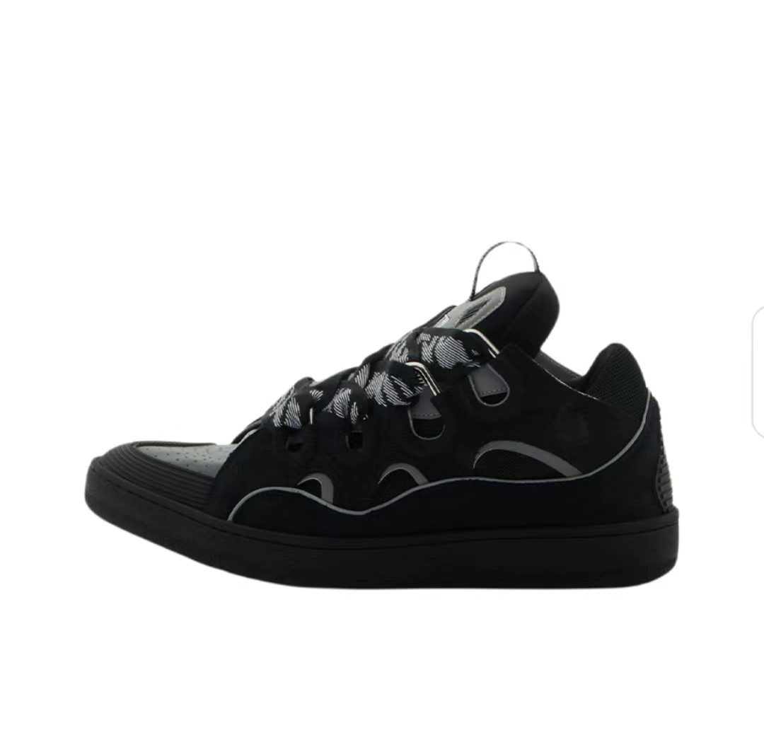 c3529a7eb579f7d73bdd698c72714c2b Lanvin Curb Sneaker Black Grey FM-SKRK11-REFL-P2210 - Image 1