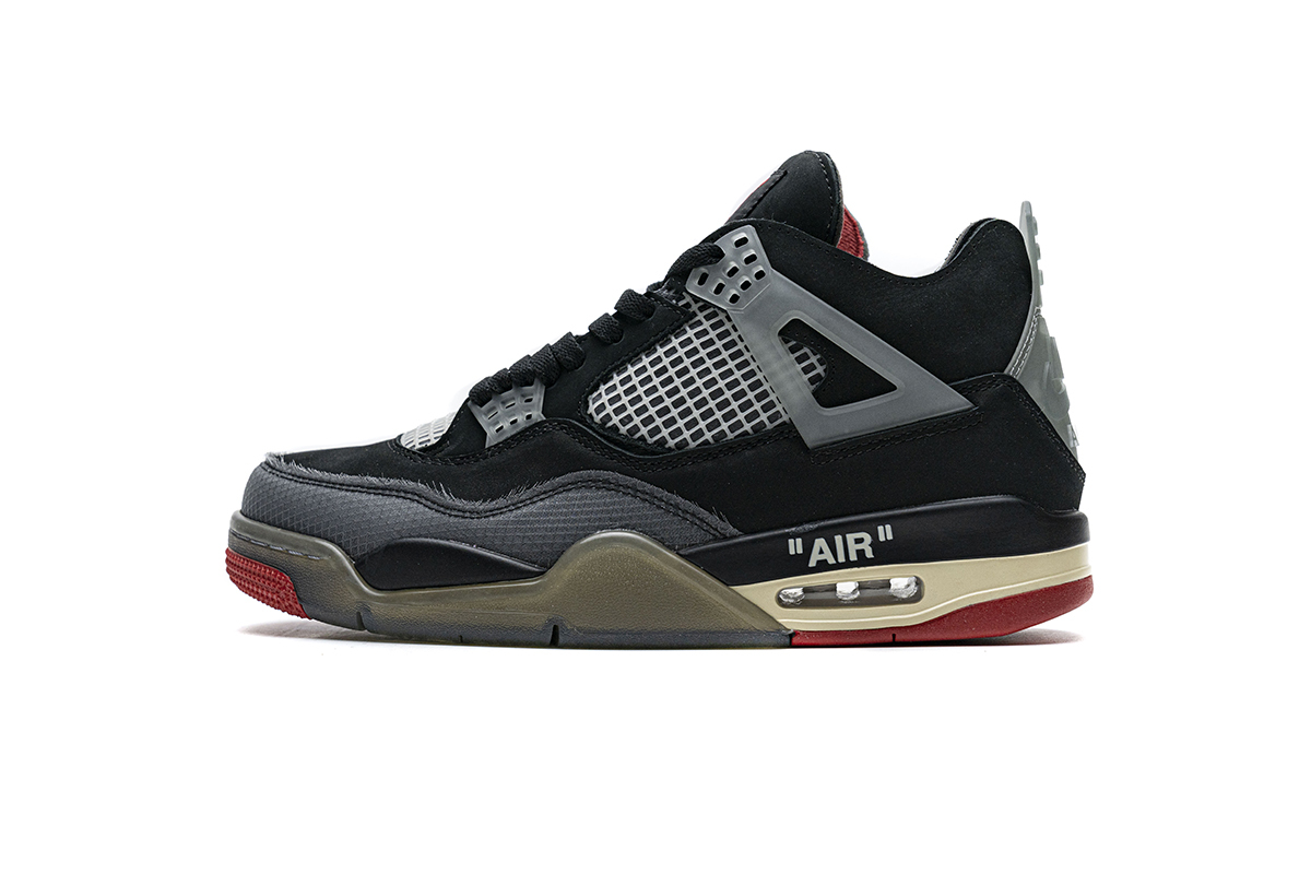 c92a67c7357678dc2e369604a2efe19f OFF White x Air Jordan 4 Bred CV9388-001 - Image 1