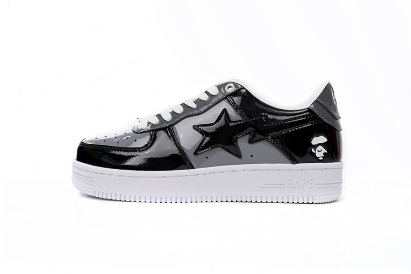 cc2b05380ccaae5a85dc554bb2415ad3 A Bathing Ape Bape Sta Low Black Grey Baolan 1H20 191 046 - Image 1