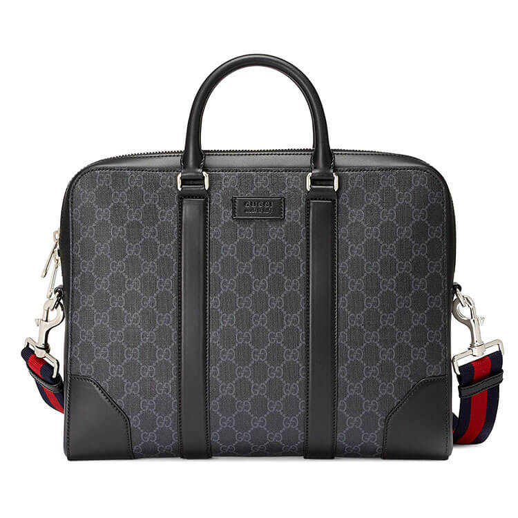 cfad14232d99ba0689deef1c58ec172f Gucci GG Black Briefcase - Image 1