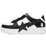 A Bathing Ape Bape Sta Low Black And White Star OZXSH W291 306M