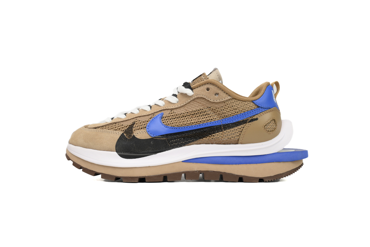 d0d186c4b3251815fea0616100d58b4b Sacai x Nike VaporWaffle Sesame Brown Blue Black CV1363-201 - Image 1