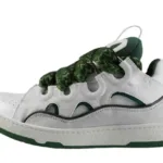 Lanvin Curb Sneakers White green