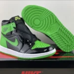 Air Jordan 1 high patent black green