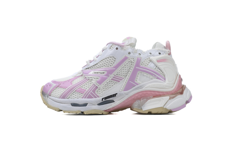 dc3d360ca3ecb49467c7f3dc02c65dd7 Balenciaga Runner White Pink 677403 W3RB3 9059 - Image 1