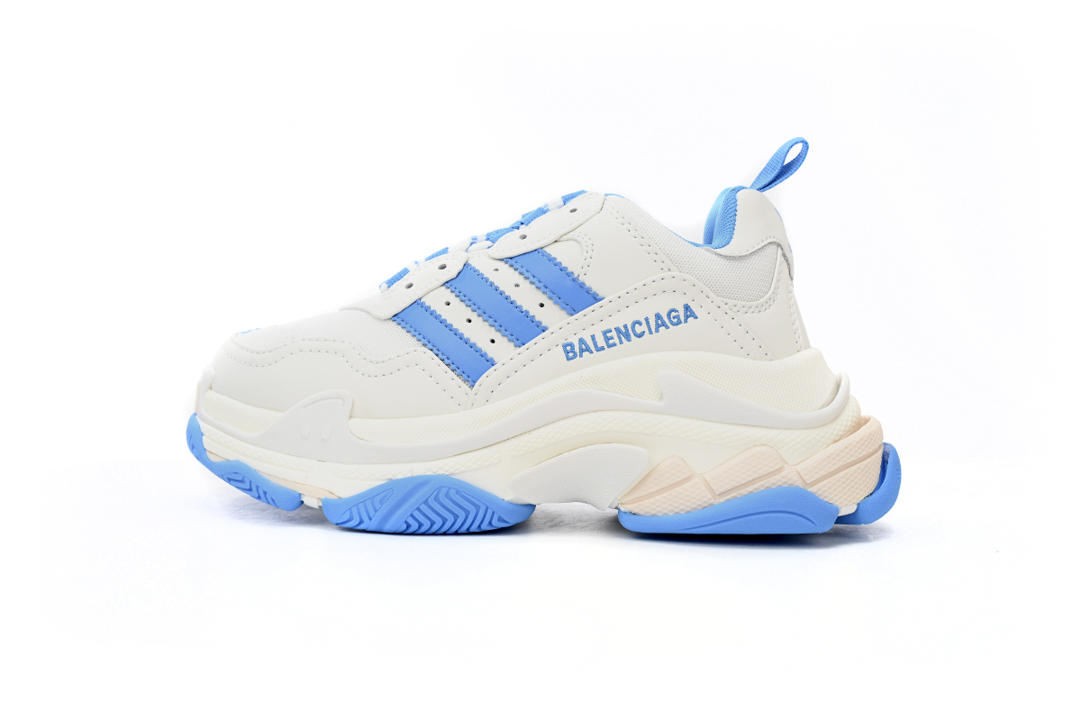 e2976cc1f4b4fa98d585d139876b2a12 Adidas x Balenciaga Triple S White/Blue - Image 1
