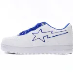A Bathing Ape Bape Sta Low White and Blue Border 1J30-191-017