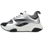 Dior Black Grey Silver 'B22' Sneakers Cream