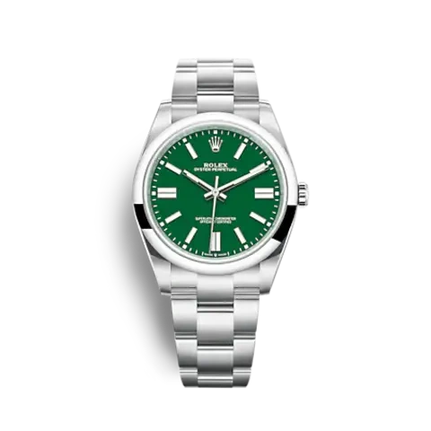 e559be205f1600291ed3d9e59b10d362 OYSTER PERPETUAL 124300 Series(green dial) - Image 1