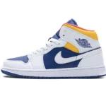 Air Jordan 1 Mid Royal Blue Laser Orange 554724-131