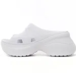 BALENCIAGA Pool Crocs White 677389 W1S8E 9000