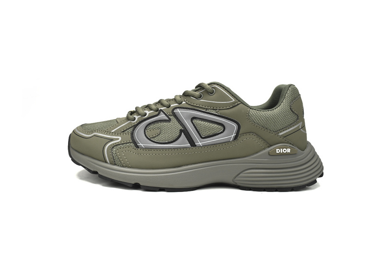 e713ec5695a74c015cf9baa7c9f65e6a Dior Light Grey 'B30' Sneakers Olive Color 3SN279ZMA-16140 - Image 1