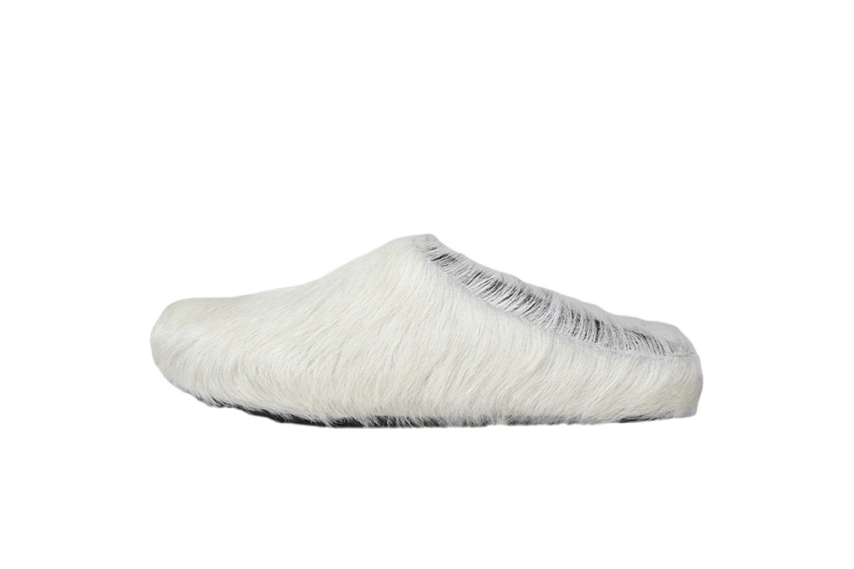 e74955de73cccf49a236641bd7eac42f Marni Long hair Calfskin Fussbett Sabot White SBMR000600P412200W02 - Image 1