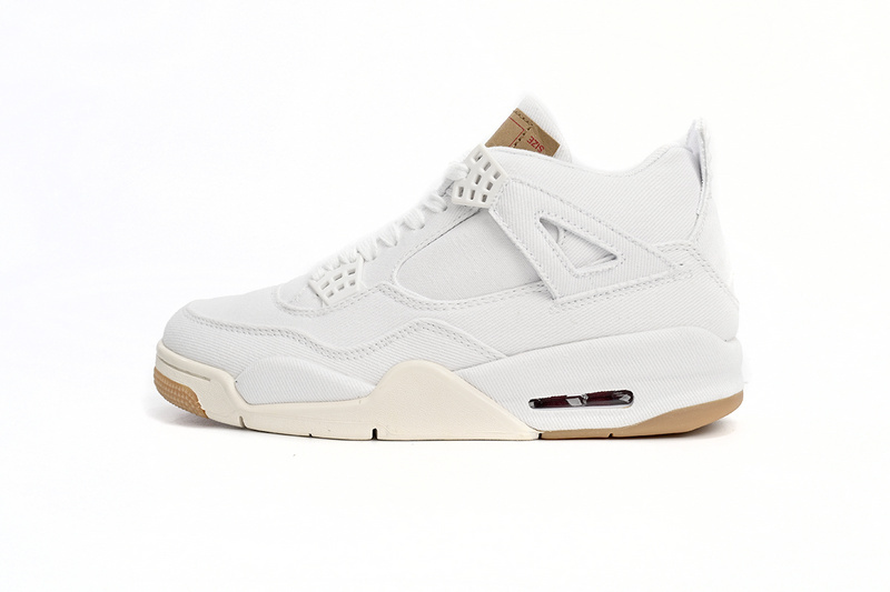 e9cd15660585fcc1d5d1f05c9501fbcc Levis x Air Jordan 4 Levi's White AO2571-100 - Image 1