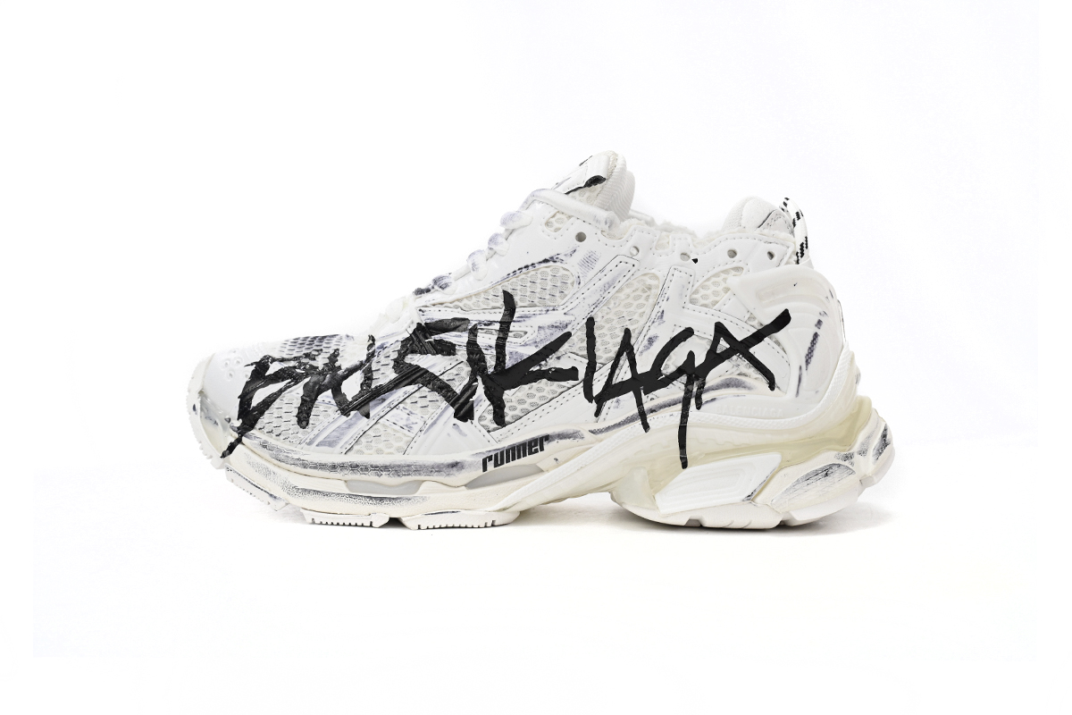 ec96558166172368e8979fff546827f0 Balenciaga Runner Graffiti White 677402 W3RBQ 9010 - Image 1