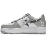 A Bathing Ape Bape Sta Low White Grey Mirror Surface