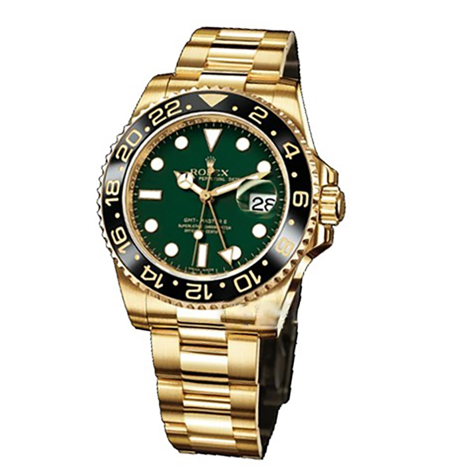 eecfaf8bf6393dd5e5c356d2e7d521fd Rolex GMT-Master II Yellow Gold Automatic Green Dial Men's Watch 116718-LN-78208 - Image 1