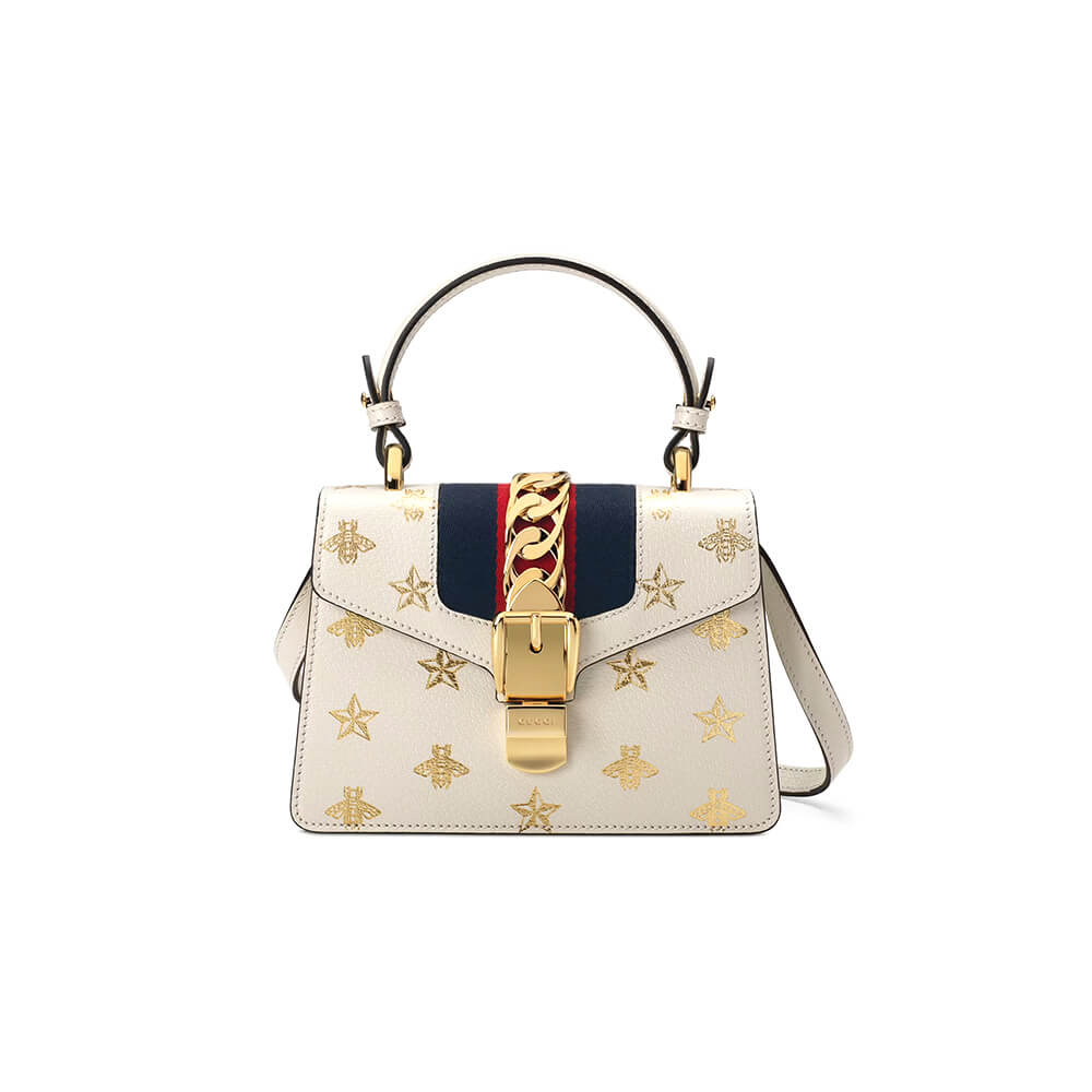 f147381c2aeeabc0d5094034e5bfd472 GG Sylvie Bee Star mini leather bag - Image 1