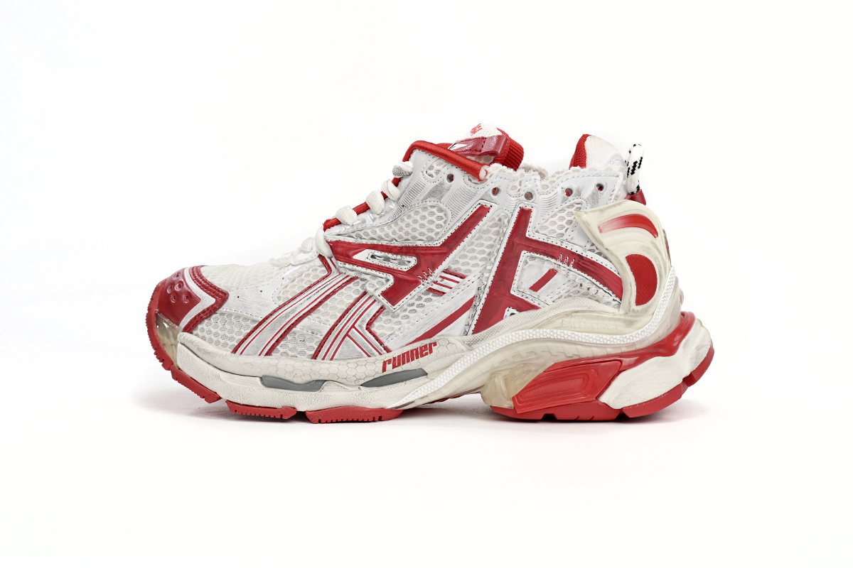 f184412769fb51b21896ba979854923c Balenciaga Runner White Red 677402 W3RB2 9060 - Image 1