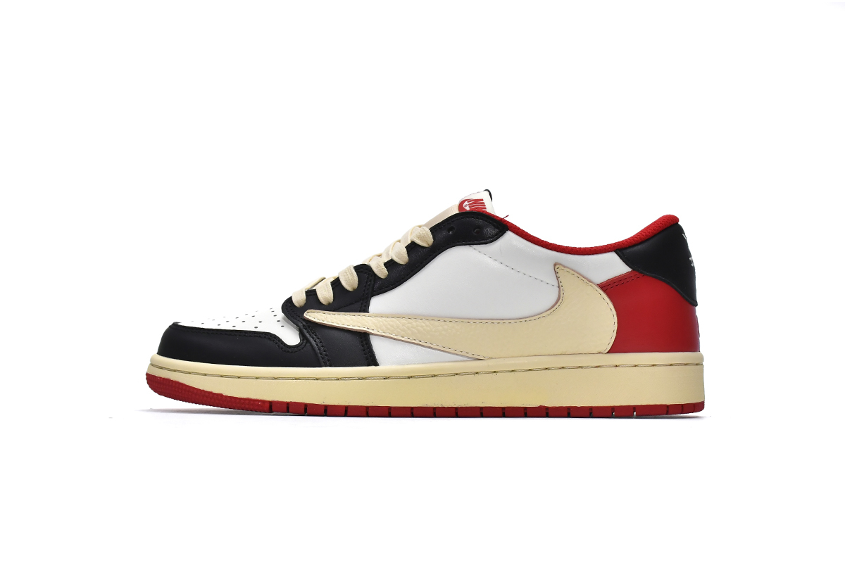 f2b65bdddfc08dd663845dc4565648dd Travis Scott x Air Jordan 1 Low Black Red DM7866-166 - Image 1
