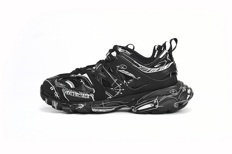 f433082e9a8f102ffceb6a6d3eeb1498 Balenciaga Tess S.Black Black-And-White Painting 542023 W3SR2 2315 - Image 1