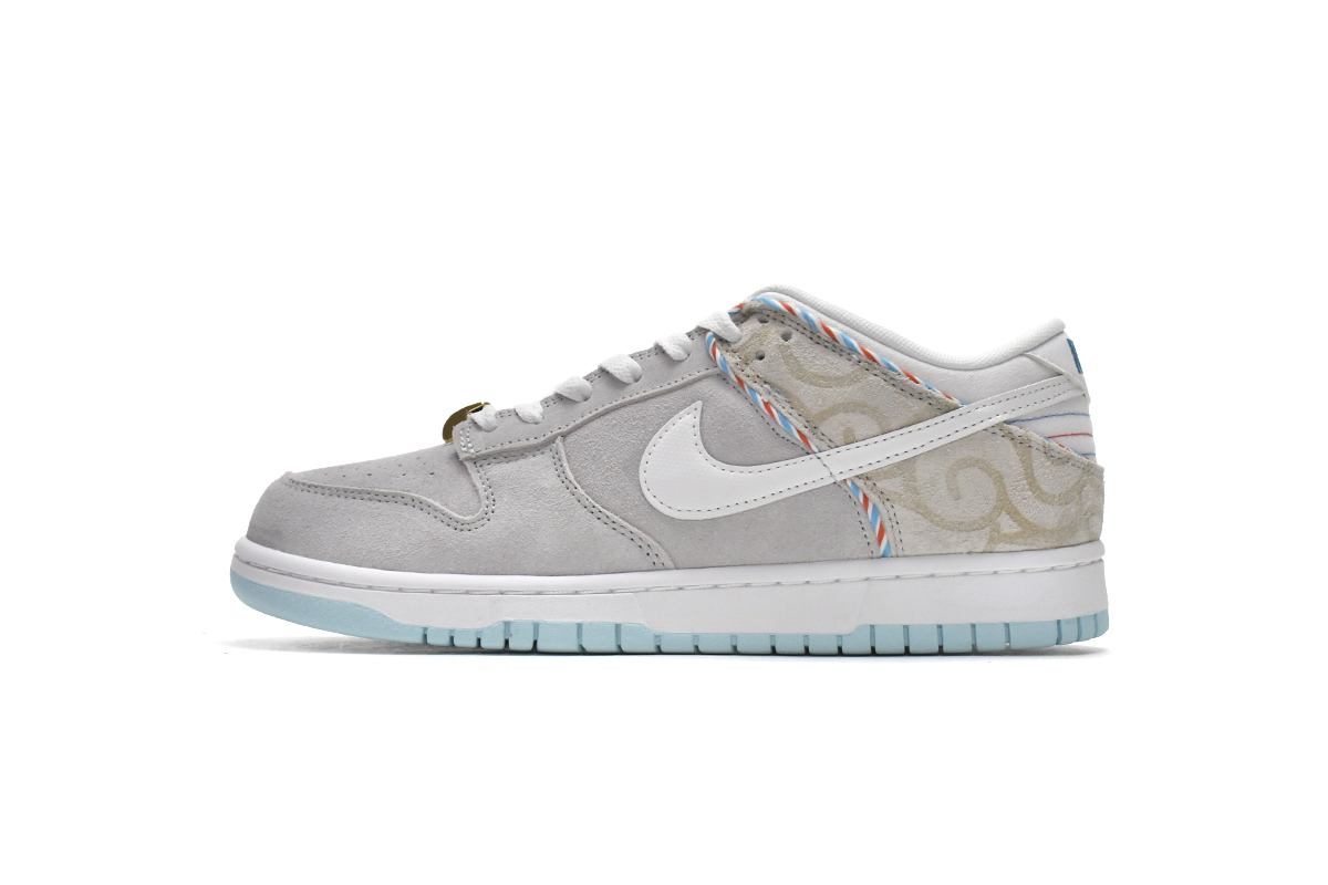 f58ca09ed41513f3dcce9f7a2ed0314a Nike Dunk Low Barber Shop - Grey DH7614-500 - Image 1