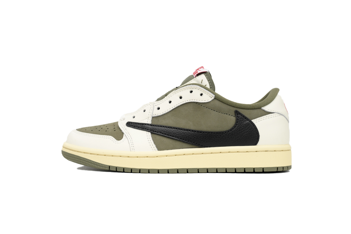 f61e9c8bcf52c445b913b2f204413a23 Air Jordan 1 Retro Low OG SP Travis Scott Medium Olive DM7866-200 - Image 1