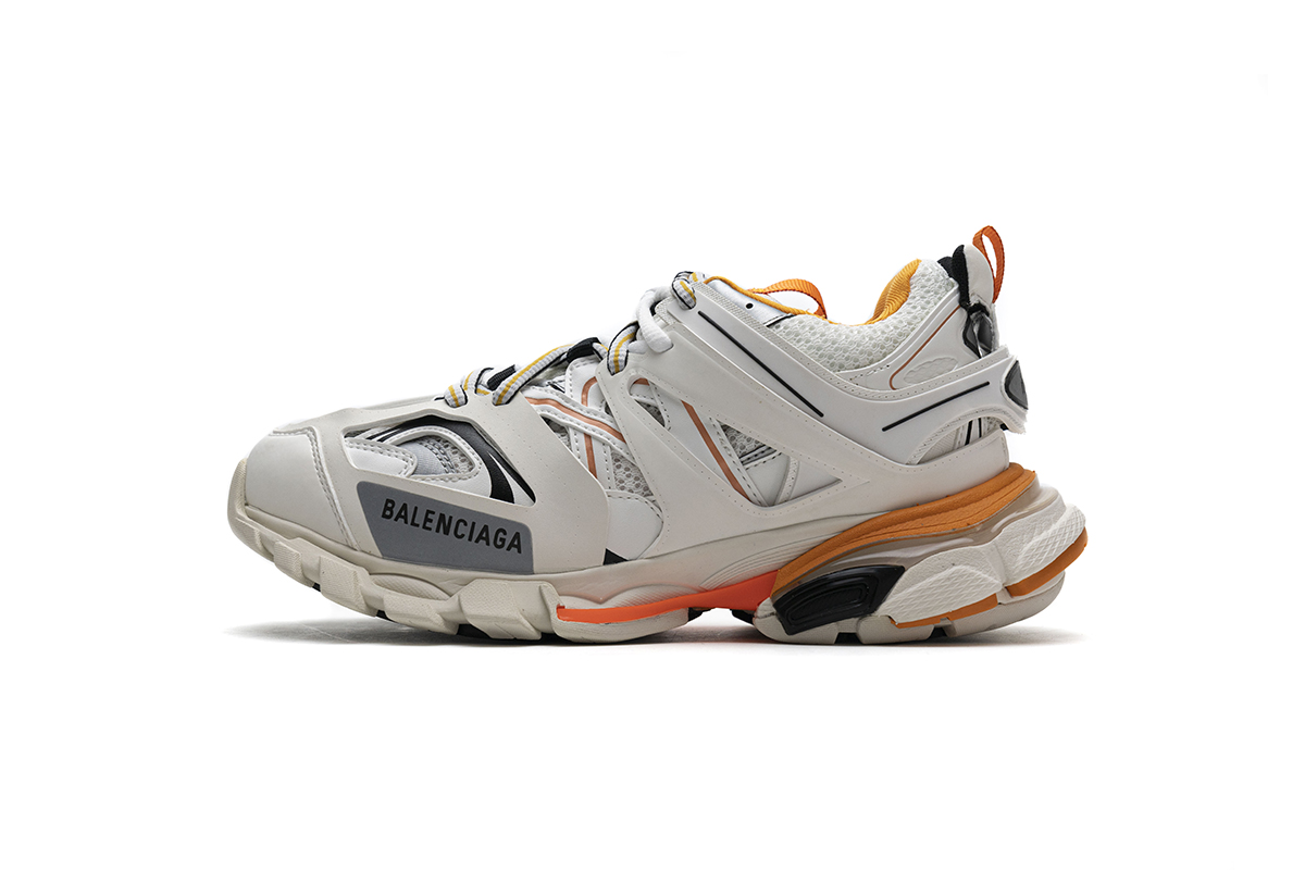 f71d4f092b6ff210f64f5059d6ae4a50 Balenciaga Track White Orange 542436 W1GB7 9059 (LED) - Image 1